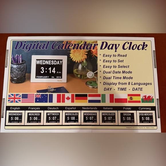 DayClox Digital Calendar Clock - Picture 2 of 7